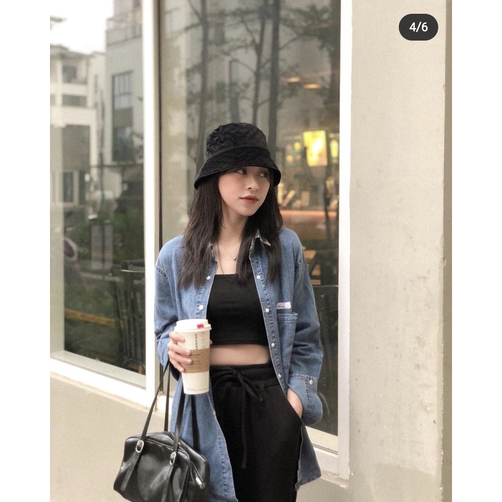 Áo sơmi bò 2 túi Quảng Châu CHANREEN