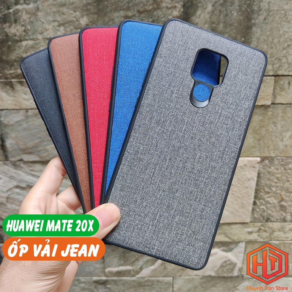 Ốp lưng Huawei Mate 20X vân vải Jean chống bám vân tay cực tốt