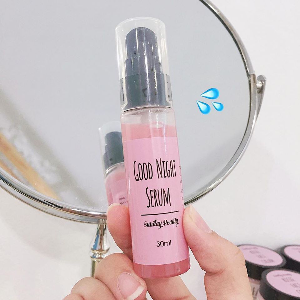 Serum dưỡng da ban ban đêm dưỡng trắng cấp ẩm se khít lỗ chân lông thiên nhiên Goodnight serum Sunday Beauty handmade