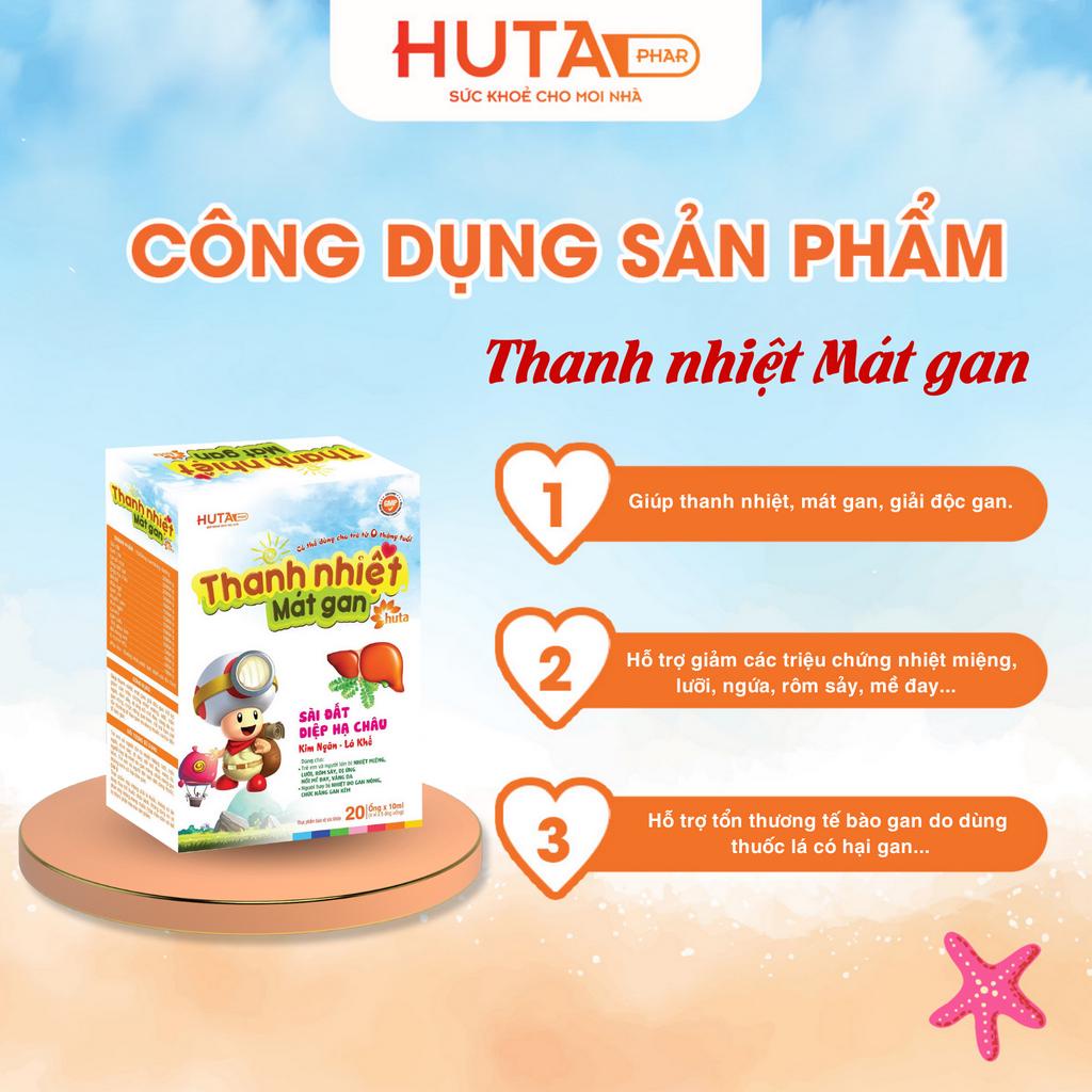 Thanh nhiệt mát gan HUTA PHAR  giải độc gan, ngùa rôm sảy, dị ứng