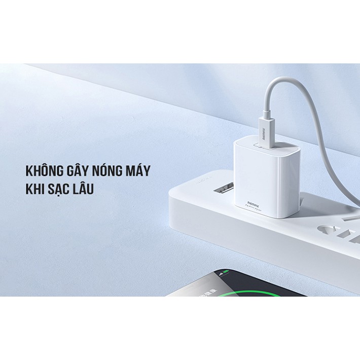 Củ sạc nhanh Type C 20W siêu nhanh Remax RP-U68