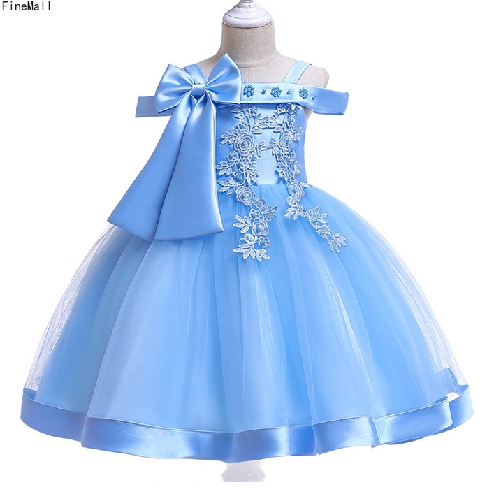 3-10 Years Kids Girls Lace Elegant Birthday Party Bridesmaid Princess Tutu Dress