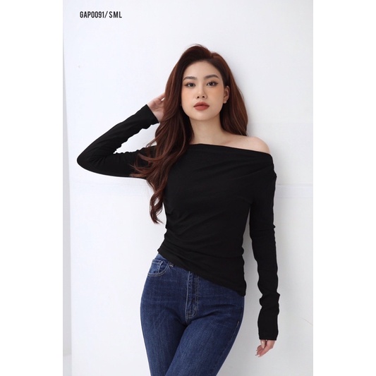 Áo thun dài tay lệch vai gap0091