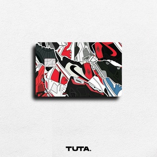 MIẾNG DÁN SKIN/ STICKER thẻ ATM, chung cư, thẻ xe ( JORDAN, OFF WHITE ) | TUTA CARDS