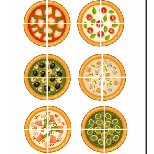 Trò chơi ghép bánh pizza - tư duy montessori cho bé từ 3 tuổi