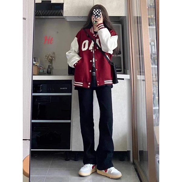 Áo khoác bomber TAO đỏ HT12