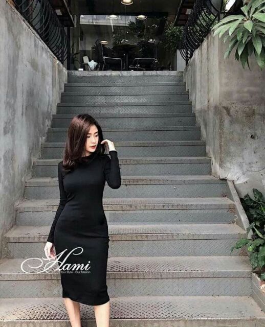 Đầm body tay dài cổ tròn lên phom dáng chuẩn | BigBuy360 - bigbuy360.vn