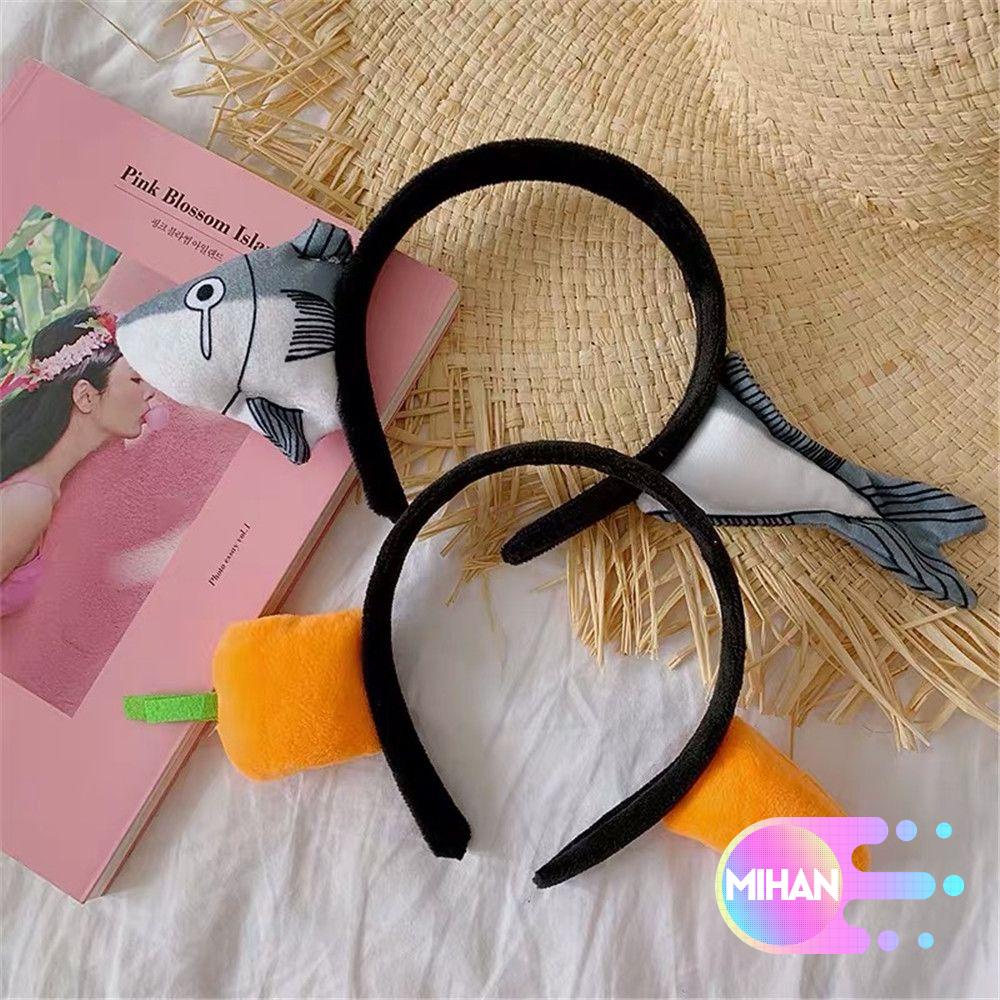 Cài tóc hình cà rốt / cá mập dễ thương vui nhộn cho nữ