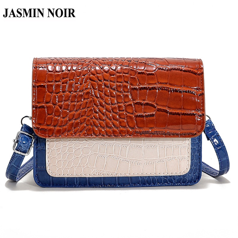 Túi xách JASMIN NOIR giả da cá sấu sang trọng cho nữ
