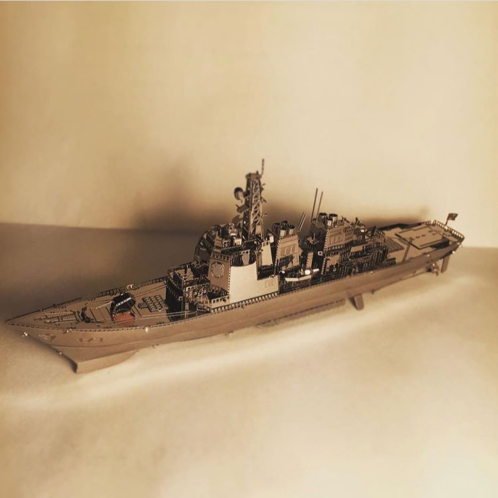 Mô Hình Lắp Ghép 3D Kim Loại Tự Ráp Tàu Khu Trục Tên Lửa Lớp Kongo Nhật Bản - Chưa Lắp