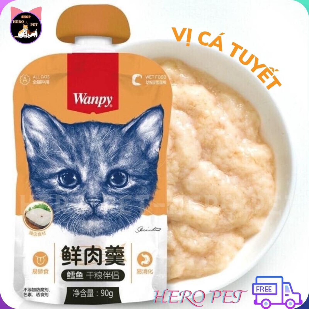 Pate Cho Mèo WANPY 80g - Pate Wanpy - Wanpy nắp vặn 80g | Hero Petshop