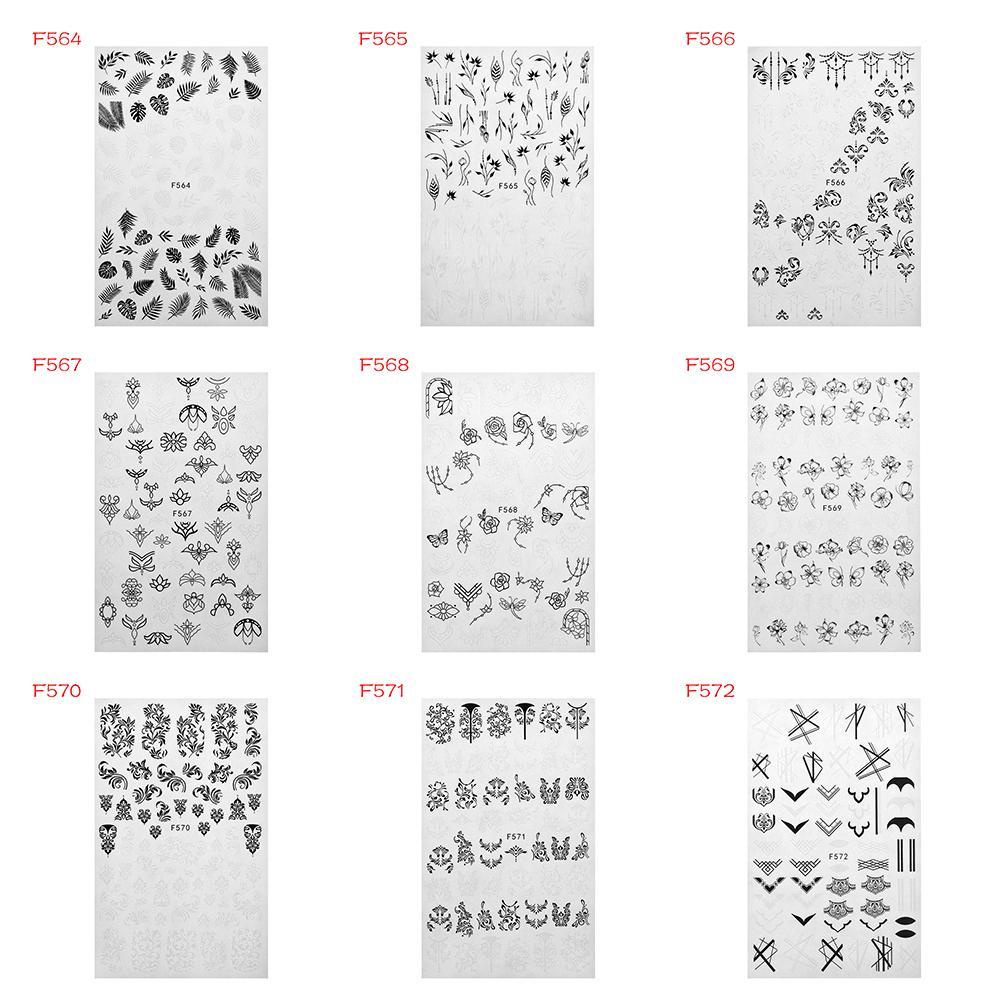 DIACHAVN Sticker Dán Móng Hoạ Tiết Hình Học