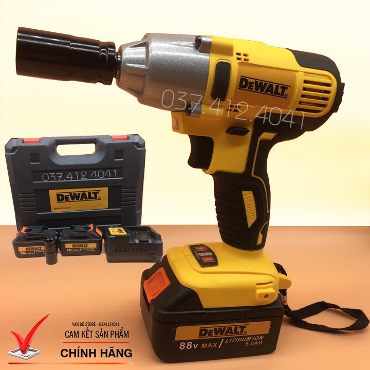 Máy siết Bu Lông DeWalt 88V - TẶNG ĐẦU KHẨU - Máy mở BuLong Ốc Vít Dewalt ( Bu long Dewat)