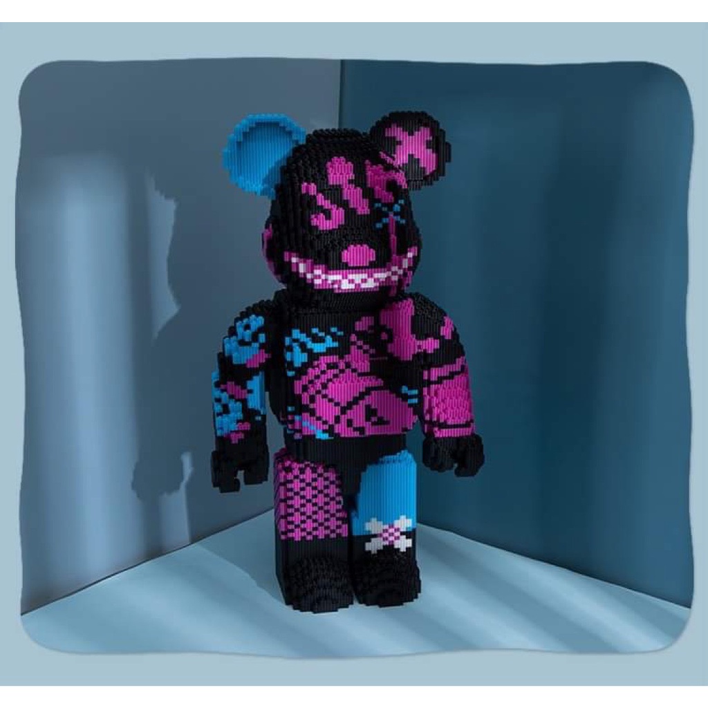 [Có sẵn - 55cm] Lego Bearbrick - Đồ Chơi Lắp Ráp Mô Hình 3D Gấu Bearbrick 55cm