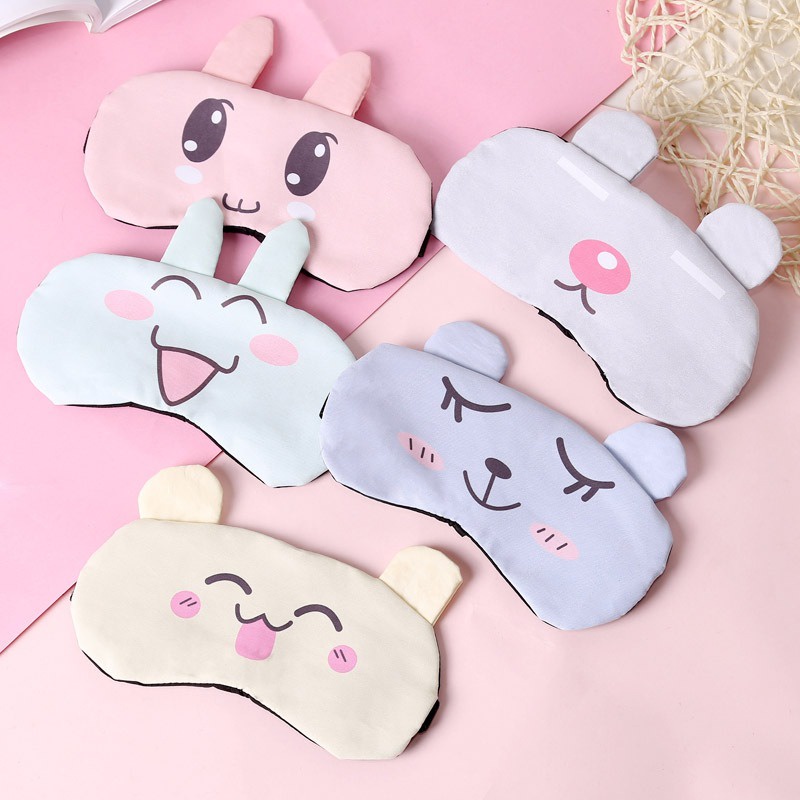 Miếng Bịt Mắt Ngủ Vải Lụa Nguyên Chất Giúp Thư Giãn Du Lịch  Miếng Bịt Mắt Ngủ Gấu Trúc Lông Nhung