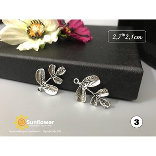 Cành lá mạ kim - đính đá 20