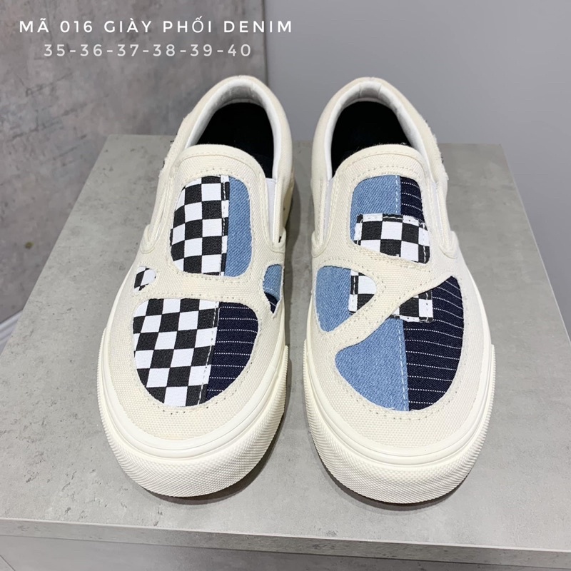 GIÀY PHỐI DENIM MÃ 016