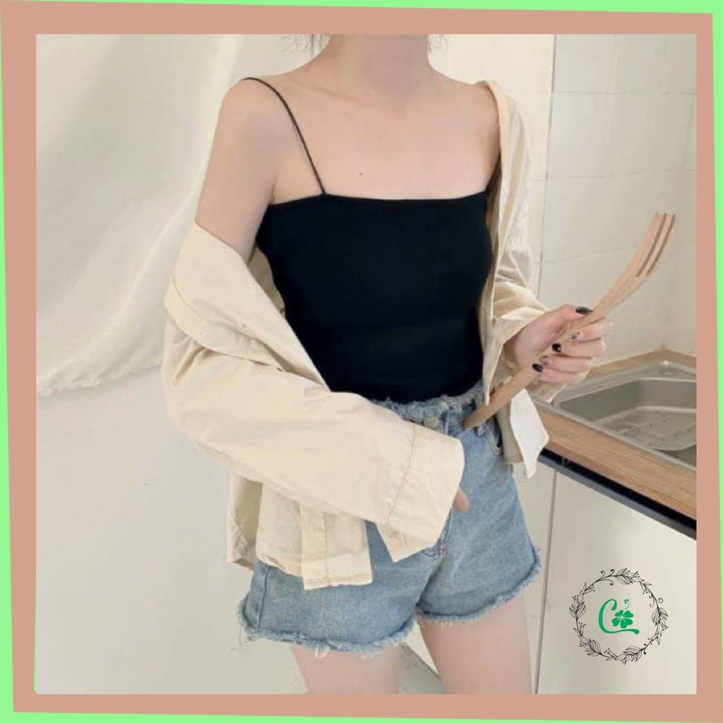 Áo croptop 2 dây sợi bún ôm body COCOSTORE AT02