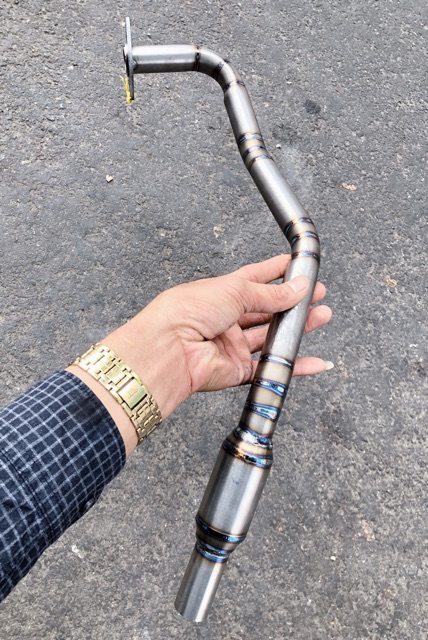 [HOẢ TỐC HCM] Cổ pô titan xịn gắn pô lon 4road cho Vario / SHVN / air blade 125 / click