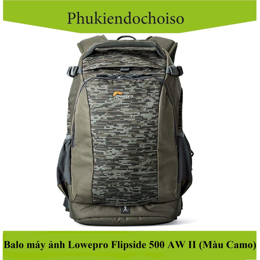 Ba lô máy ảnh LOWEPRO FLIPSIDE 500 AW II (Màu Camo), Chính hãng