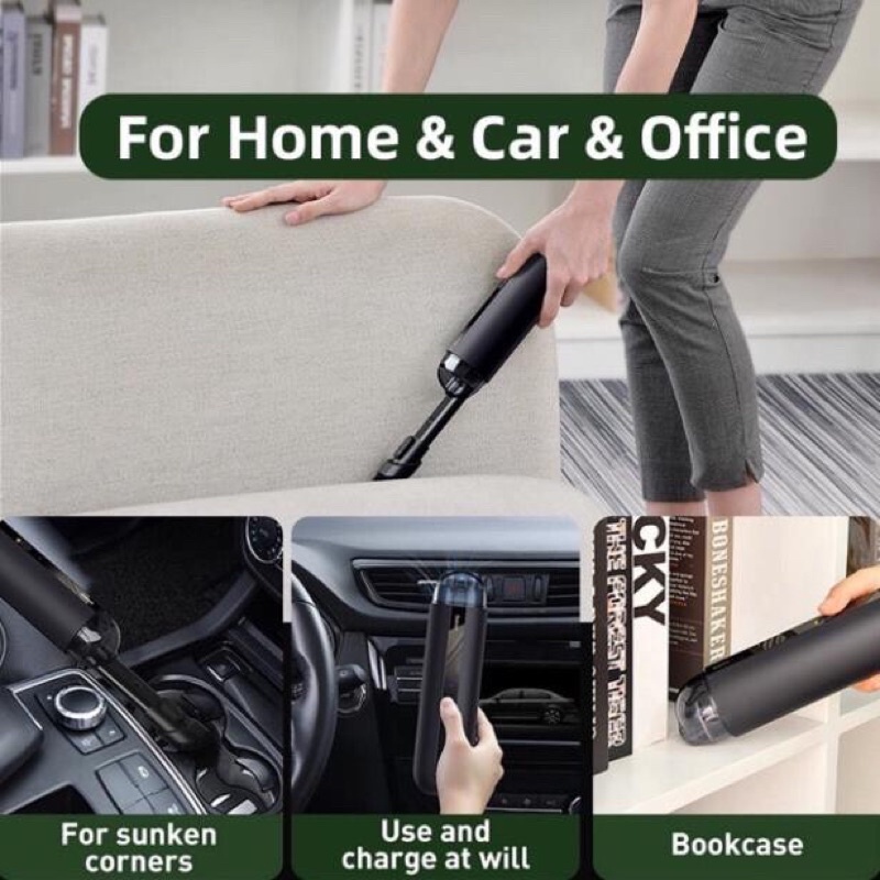 ✅MÁY HÚT BỤI CẦM TAY KHÔNG DÂY BASEUS A2 CAR VACUUM CLEANER 5000Pa,Có thể sạc lại- Hàng Chính Hãng