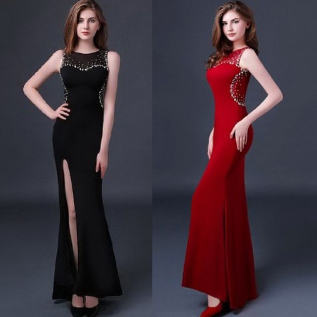 Đầm body dạ hội đính đá pha lê