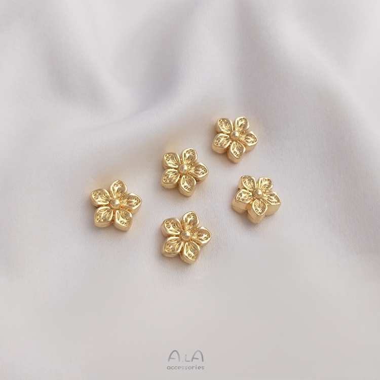 Hạt Cườm Đồng 14K Nhiều Màu Sắc Dùng Làm Trang Sức diy