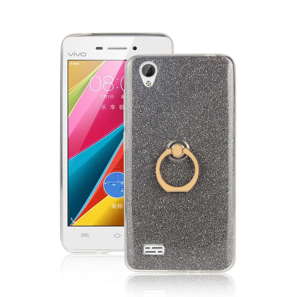 Ốp lưng Silicon mềm kim tuyến gắn giá đỡ dành cho điện thoại Vivo Y31