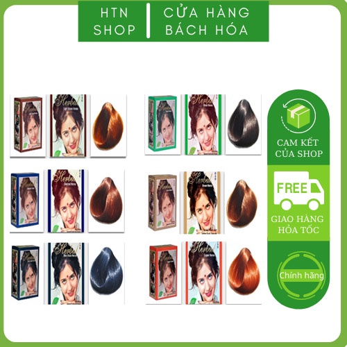 🎀 Bột nhuộm tóc phủ bạc nhiều màu Herbul Henna 60g/ 6 gói 🎀