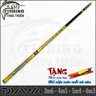 Cần câu tay Daiwa Carbon 6h màu vàng đồng cao cấp