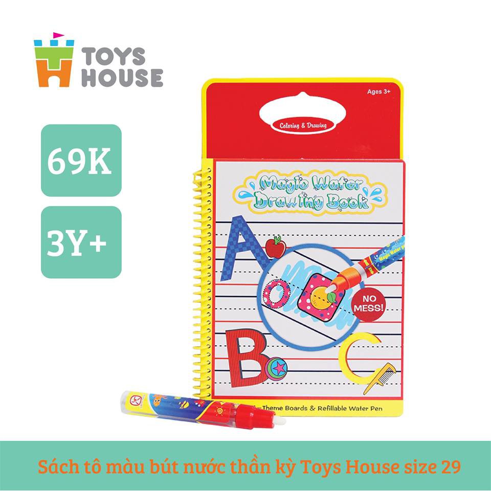 Sách tô màu bút nước thần kỳ Toys House