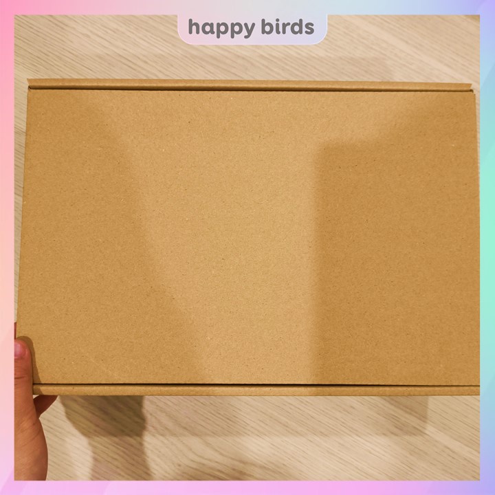 Hộp đựng quà giày dép, phụ kiện carton nắp gài 30x20x10cm giấy kraft trơn - The Happy Birds