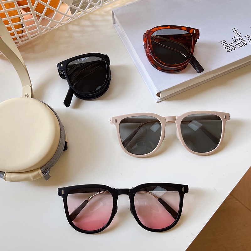 Kính mát CHARMRAY phân cực chống tia UV gấp gọn lại được phong cách Hàn Quốc thời trang trẻ trung