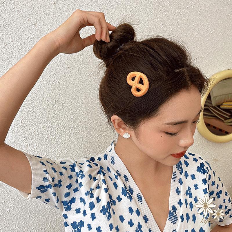 【Kifli】Kẹp Tóc Mái Hình Bánh Quy / Oreo Vui Nhộn Cho Nữ