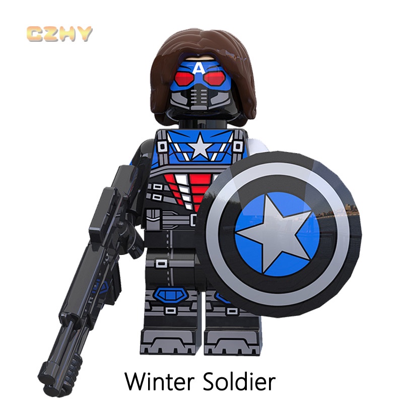 Mô Hình Đồ Chơi Khối Xây Dựng Cửa Sổ Taskmaster Crimson Dynamo Red Guardian Mini Màu Đen Dành Cho Trẻ Em