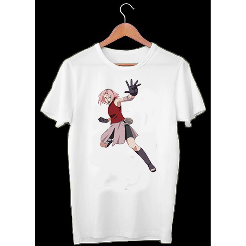 Áo thun Cotton Unisex - Nhân vật Haruno Sakura - Naruto - Chibi - Haruno Sakura nén lực