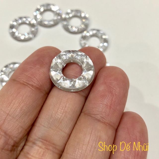 10 cái Vòng Nhựa Giả Đá 18mm