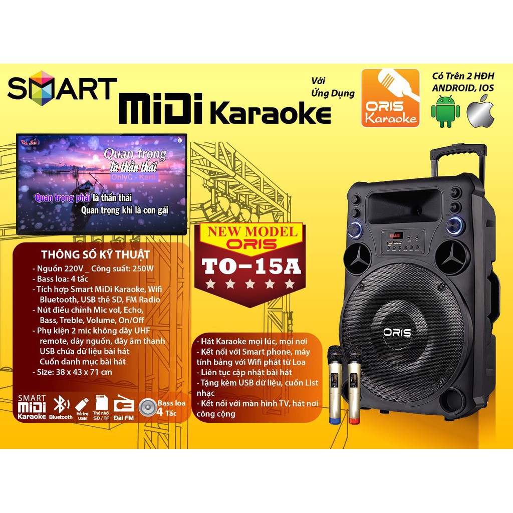 Loa kéo di động ORIS TO-15A