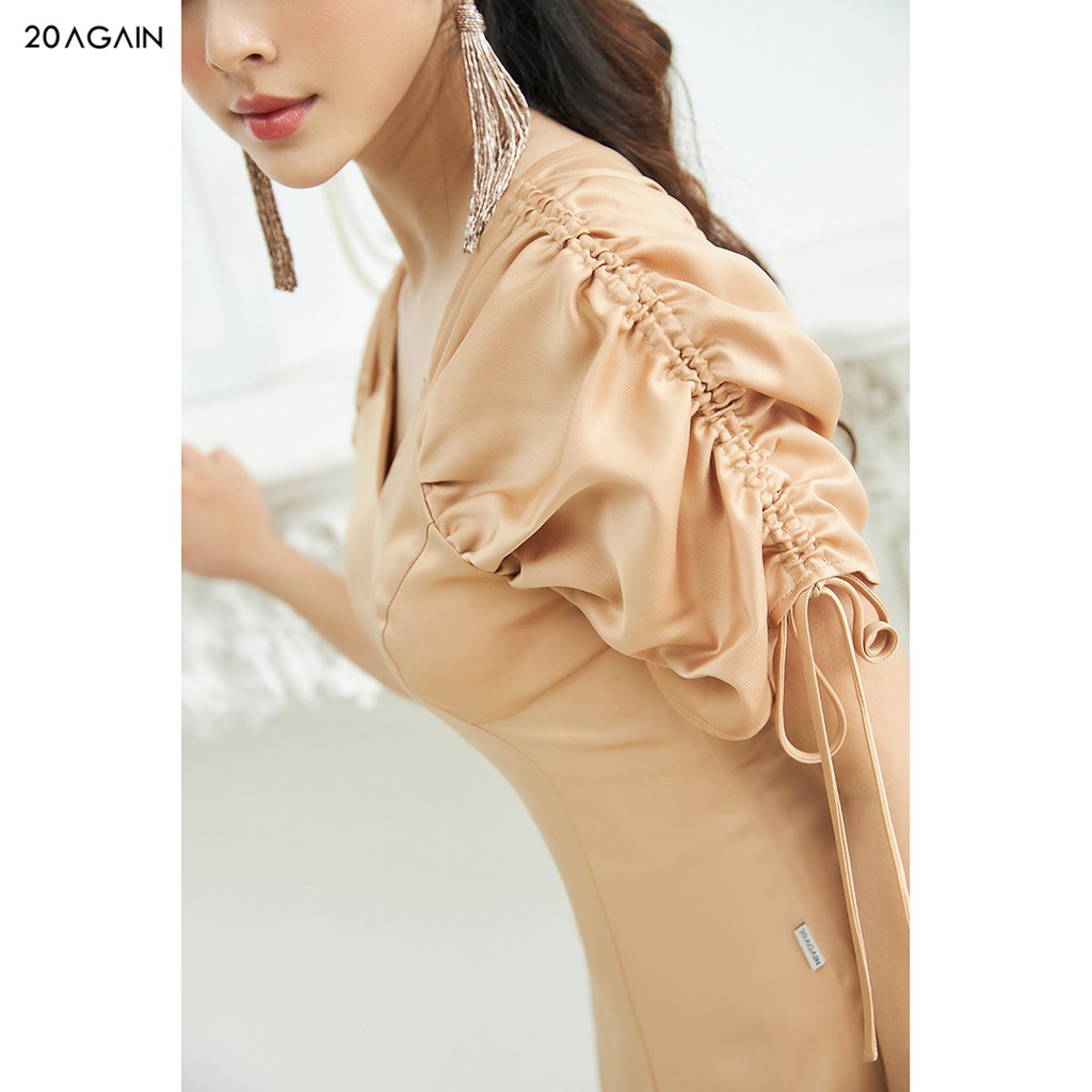 Đầm xòe tay rút nhún 20AGAIN DEA1481 | BigBuy360 - bigbuy360.vn