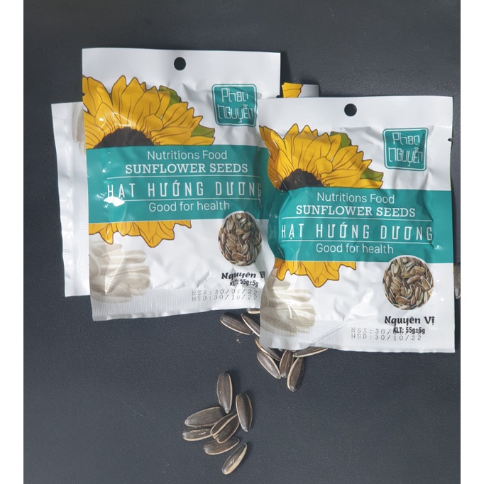 Hướng dương nguyên vị cao cấp gói 60g hút chân không, có túi hút ẩm