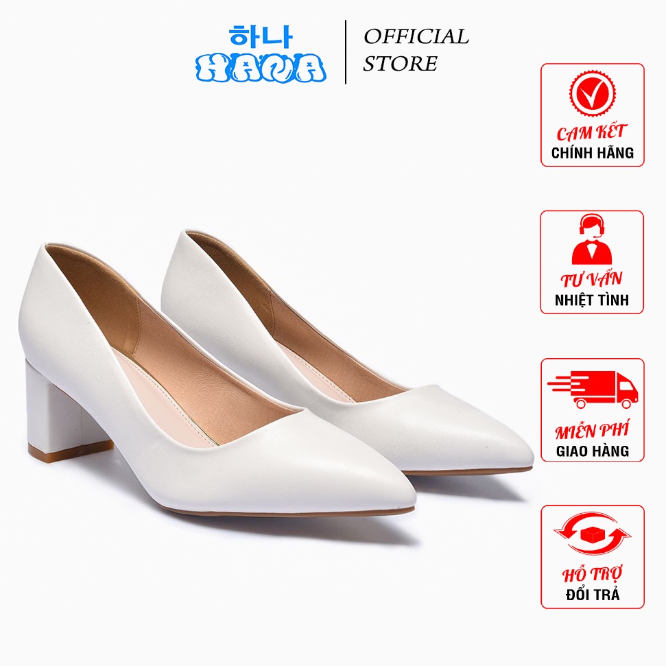 Giày cao gót bít mũi đế vuông 5cm mang êm chân giày công sở tối giản sang trọng MS H8