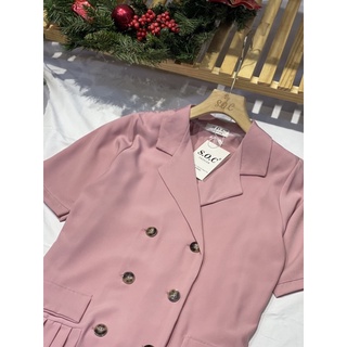 ĐẦM SUÔNG CỔ VEST ULZZANG