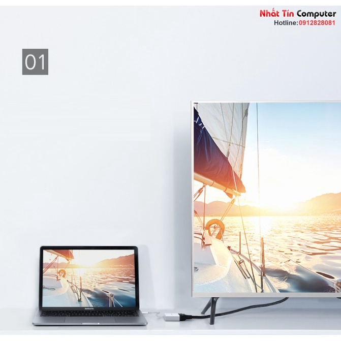 Cáp chuyển đổi USB Type C to VGA chính hãng Ugreen cao cấp