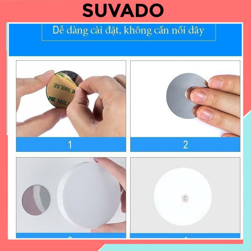 Đèn LED cảm ứng không dây thông minh dán tường tủ bếp cầu thang pin sạc USB ddenf led Light 002 SUVADO