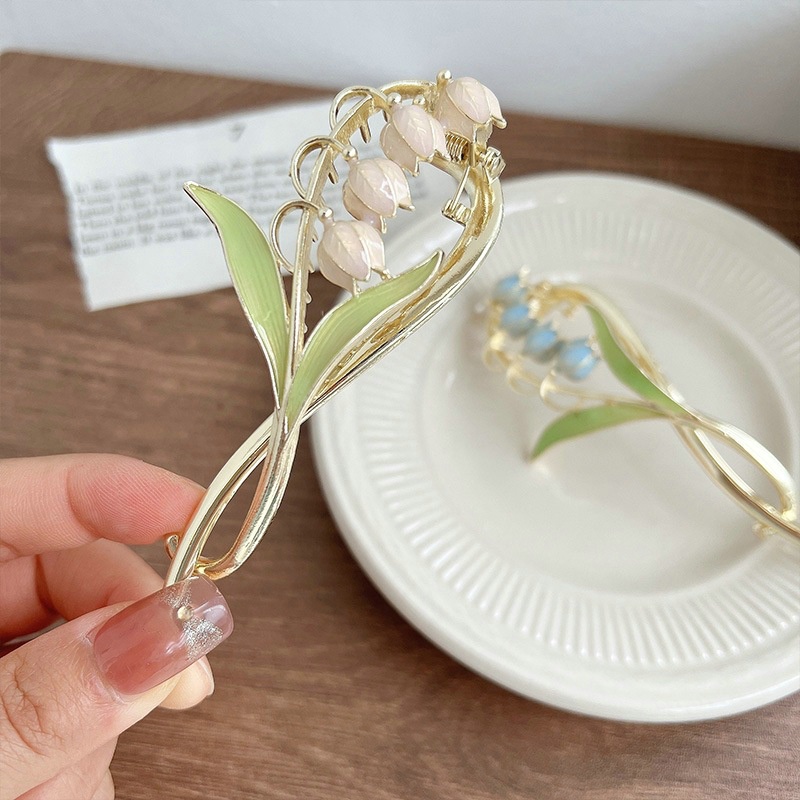 Kẹp Tóc Hình Hoa Phong Lan Vintage Lãng Mạn Cho Nữ