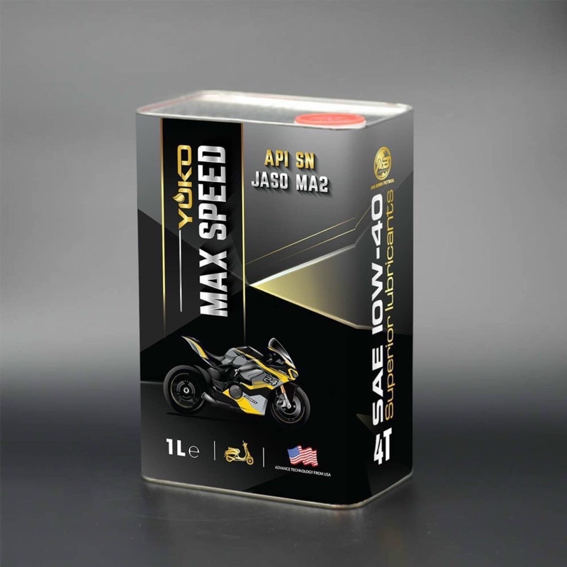 Nhớt Yoko Max Speed 100% tổng hợp 10W-40 dành cho mô tô,xe số