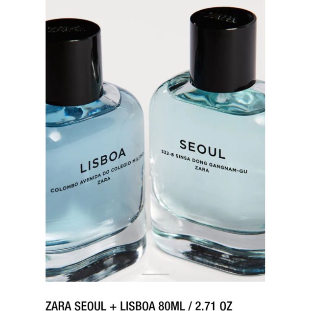 Nước hoa Zara man Seoul, Lisboa, London 80ml