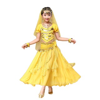 Set Trang Phục Múa Bụng Ấn Độ Cho Bé Gái