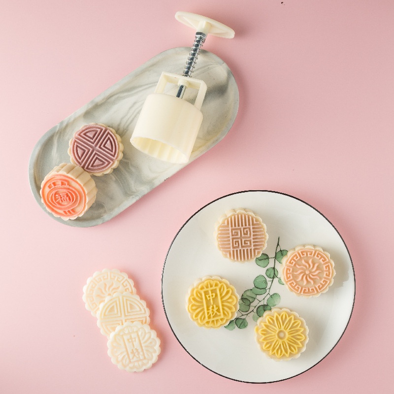 Khuôn Nhấn Tay Làm Bánh Trung Thu Thủ Công DIY