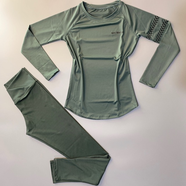 SET TẬP GYM MÀU XANH RÊU